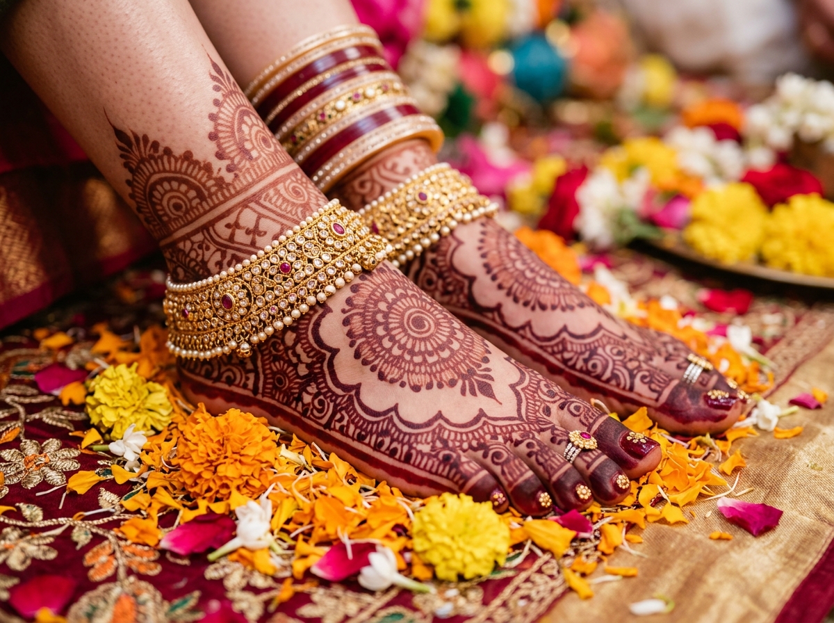 Royal Bridal Feet Mehndi