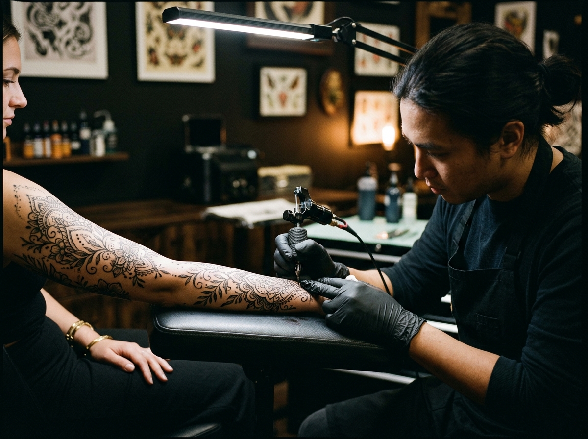 Custom Tattoo and Modern Mehndi Art application